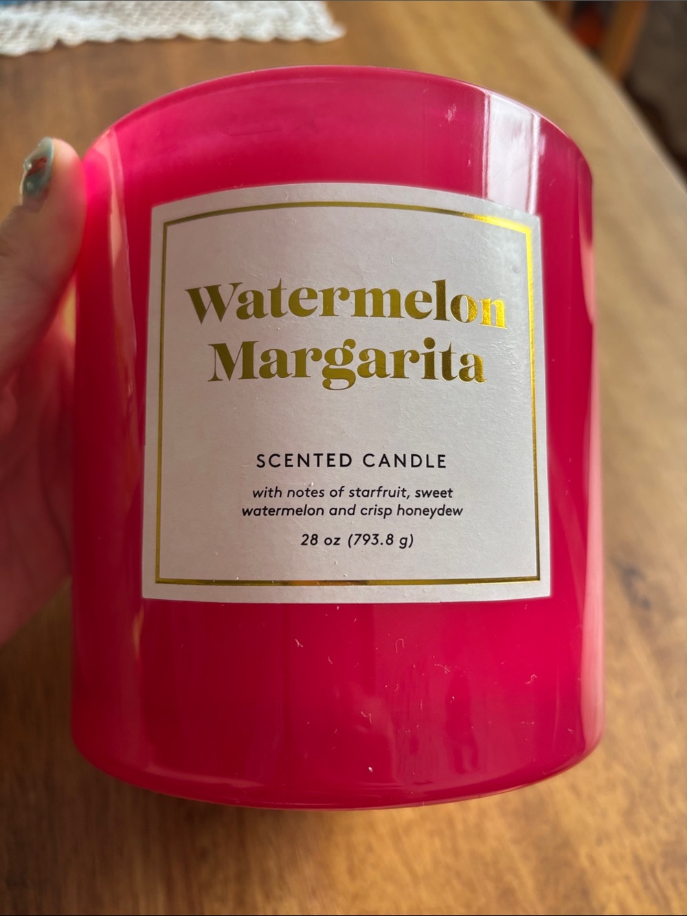 Opalhouse Watermelon Margarita Scented Candle - Hot Pink